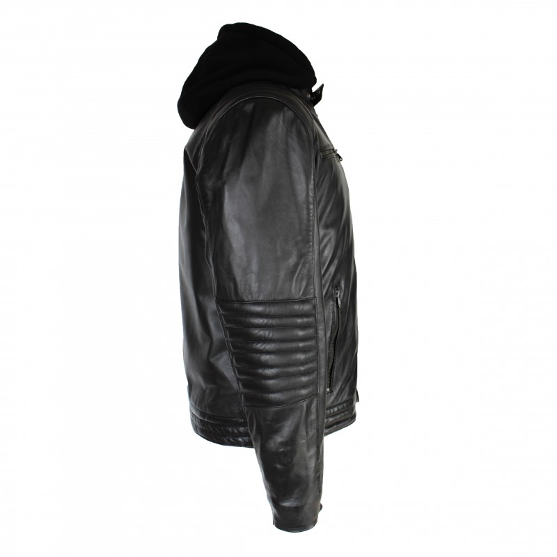 zerimar shoes Chaqueta de piel con capucha removible BANDO Rebajas de fin de temporada
