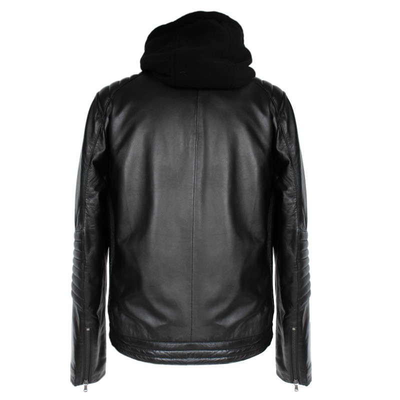 zerimar shoes Chaqueta de piel con capucha removible BANDO Rebajas de fin de temporada