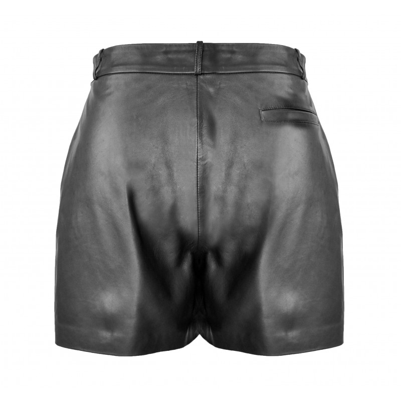 zerimar shoes Pantalones cortos de cuero - shorts con doble cierre Gran oferta