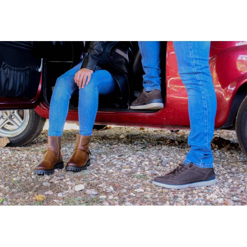 zerimar shoes Botines de piel con doble hebilla y cremallera Los más vendidos