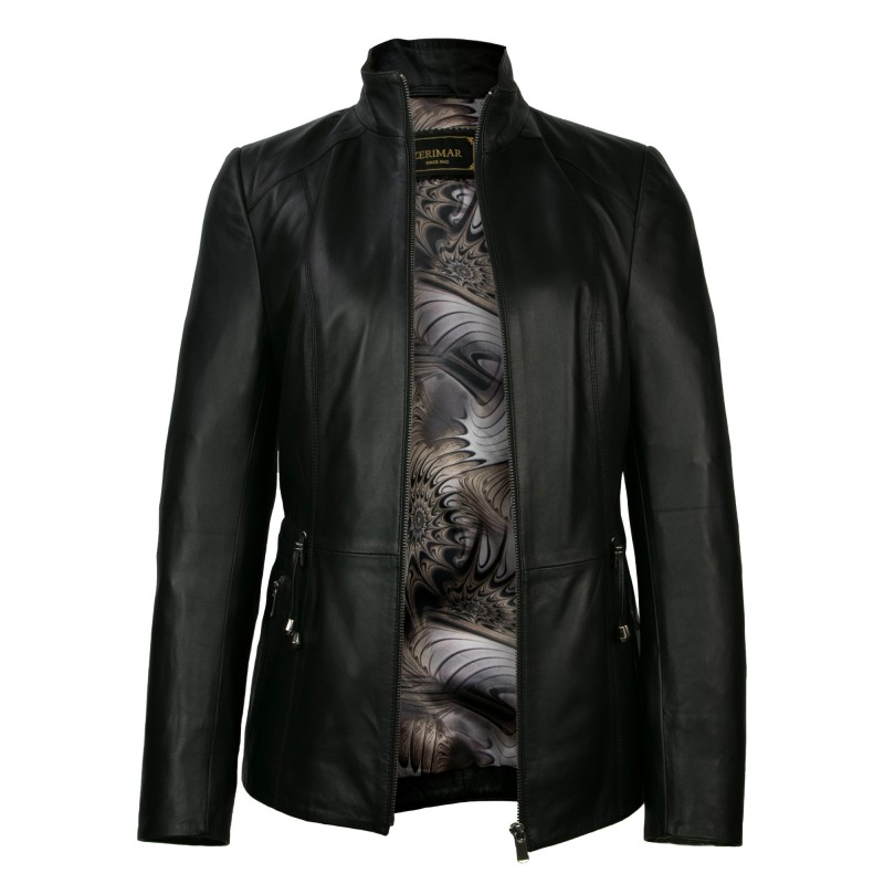 zerimar shoes Chaqueta de piel con cremallera modelo KINLEY Tienda