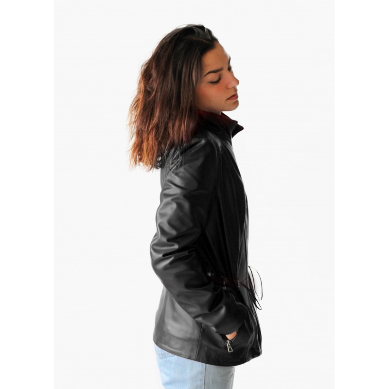 zerimar shoes Chaqueta de piel con cremallera modelo KINLEY Tienda