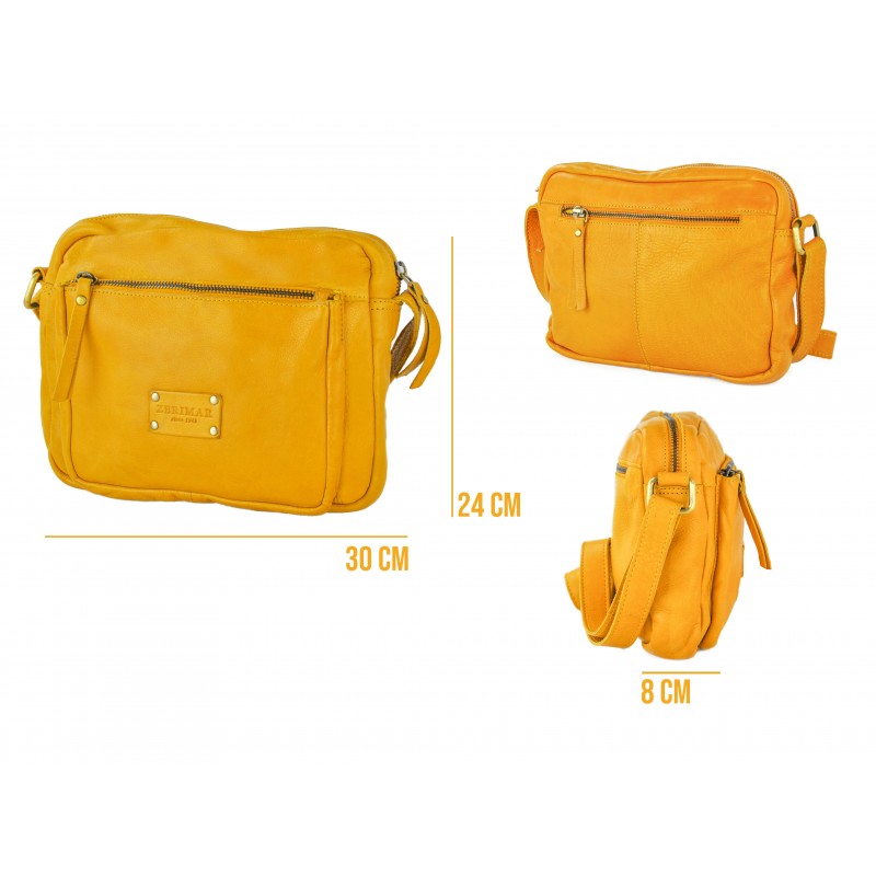 zerimar shoes Bolso de piel con multicremallera JAYCE 30x24x8 cm Liquidación