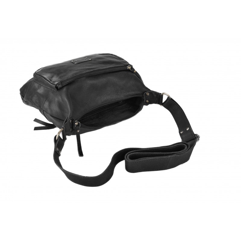 zerimar shoes Bolso de piel con correa y multicremallera VIKTOR 39x29x8 cm Rebajas online
