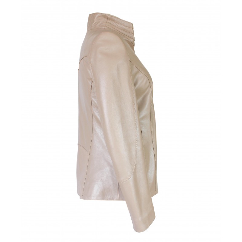 zerimar shoes Chaqueta de piel con cremallera diagonal FOSTE Solo hoy