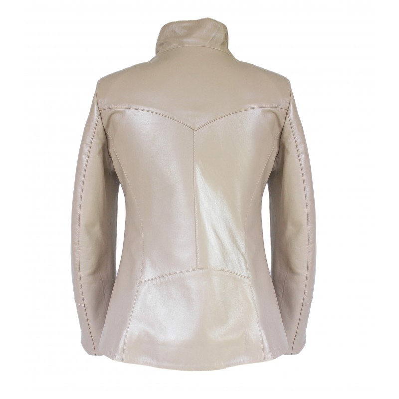 zerimar shoes Chaqueta de piel con cremallera diagonal FOSTE Solo hoy