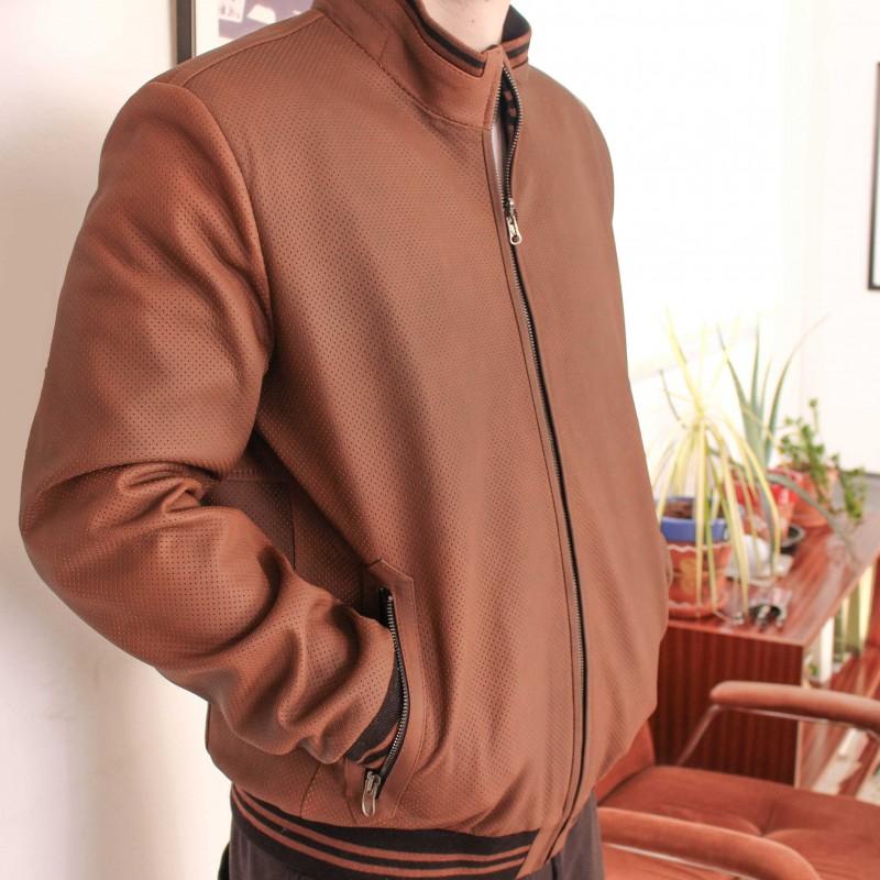 zerimar shoes Chaqueta de cuero perforada modelo ITALIA Limitado a 3 días