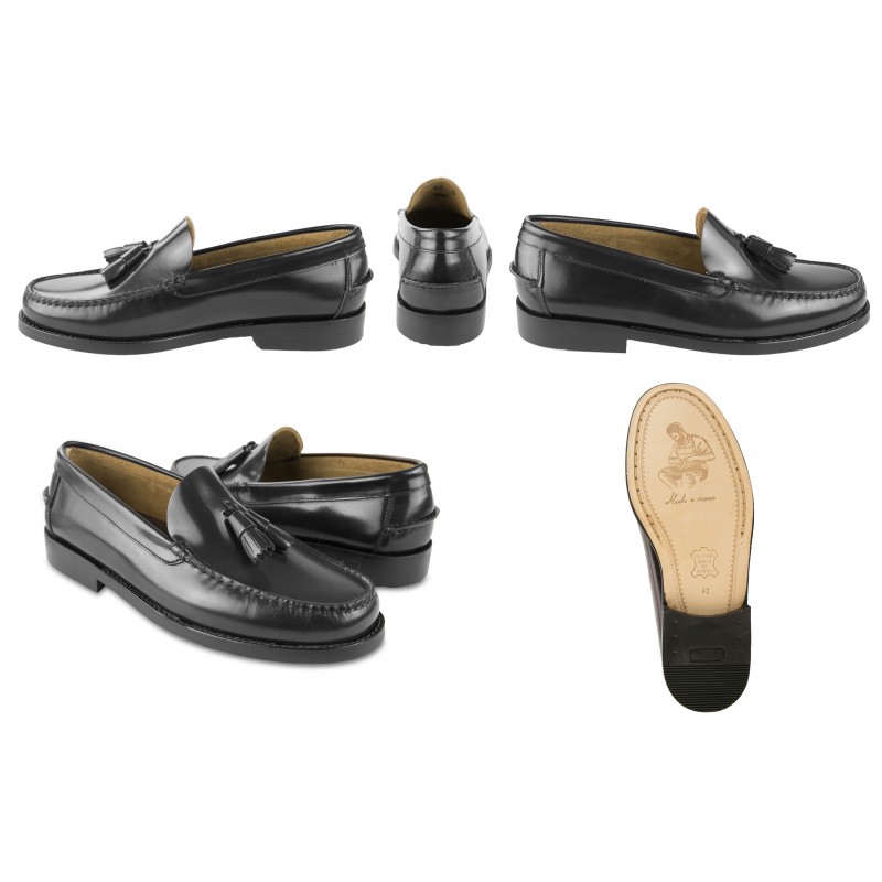 zerimar shoes Mocasines de hombre con borlas y suela de cuero - Talla plus Ahorra y exporta