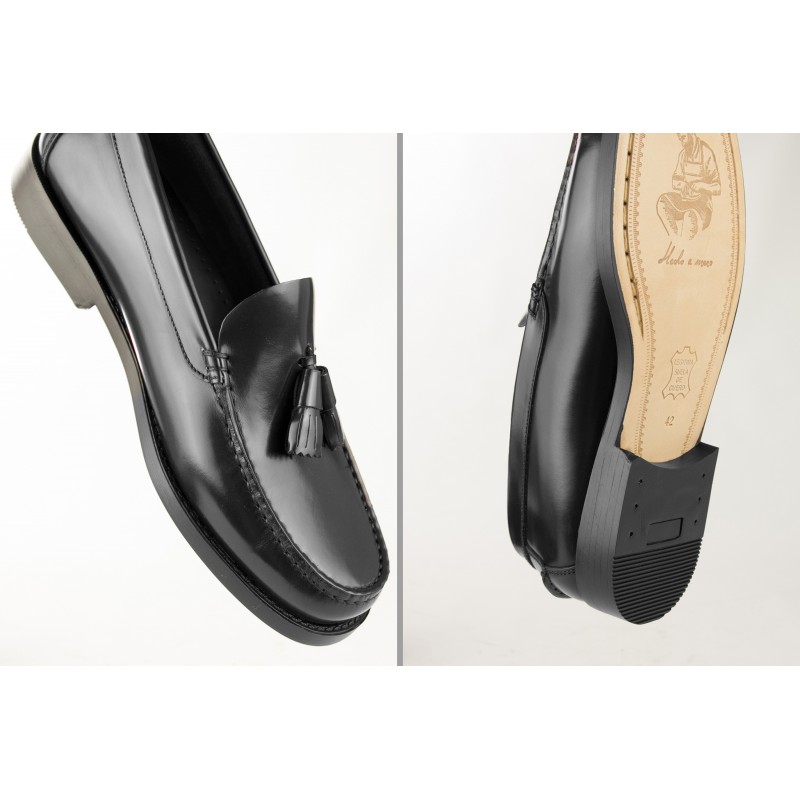 zerimar shoes Mocasines de hombre con borlas y suela de cuero - Talla plus Ahorra y exporta