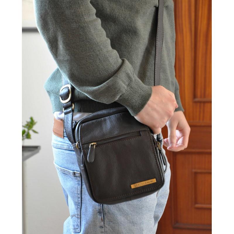 zerimar shoes Bolso bandolera de cuero multibolsillos 19x15x10 cm Precios de Black Friday