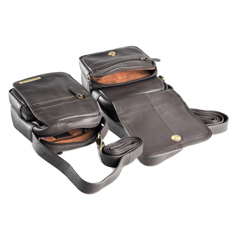 zerimar shoes Bolso bandolera de cuero multibolsillos 19x15x10 cm Precios de Black Friday