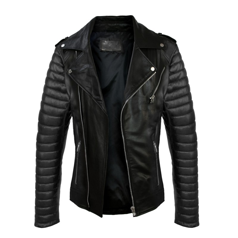 zerimar shoes Chaqueta heavy de cuero con cremallera CAPSULA Última moda
