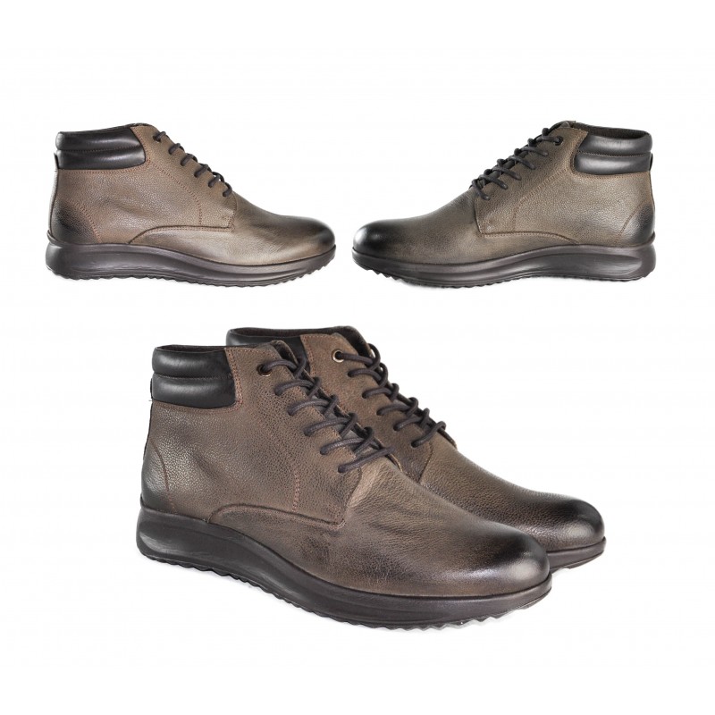zerimar shoes Botines de piel con degradado y cordones Ofertas especiales