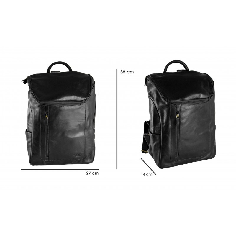 zerimar shoes Mochila de piel grabada estilo vintage con cierre de cremallera 2025