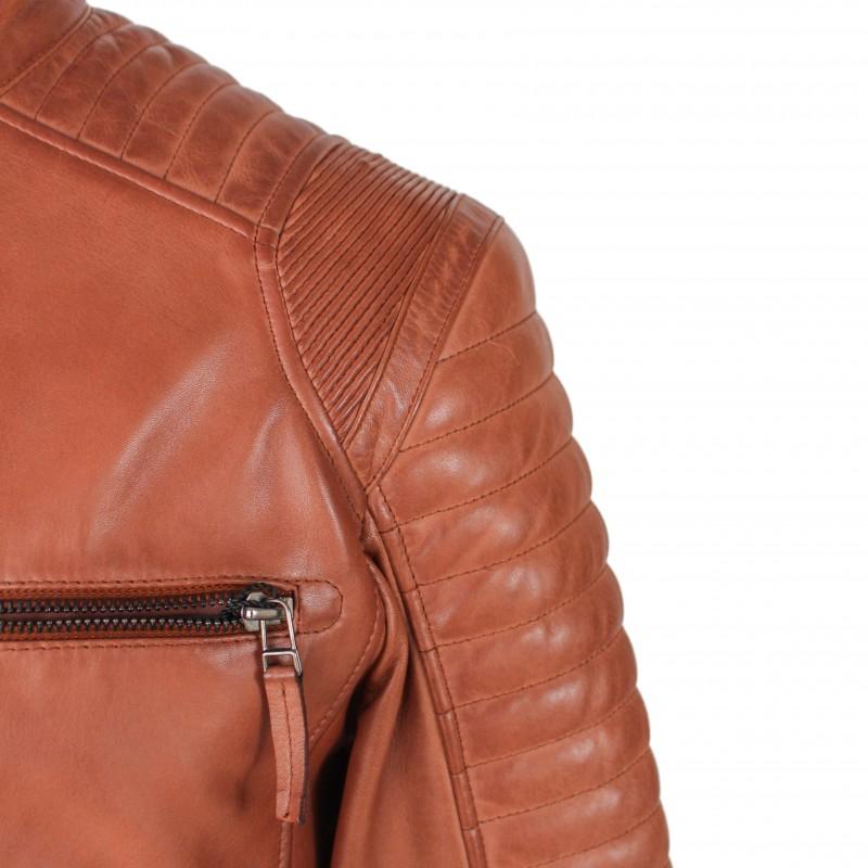 zerimar shoes Chaqueta de piel con acolchado PEAK En oferta