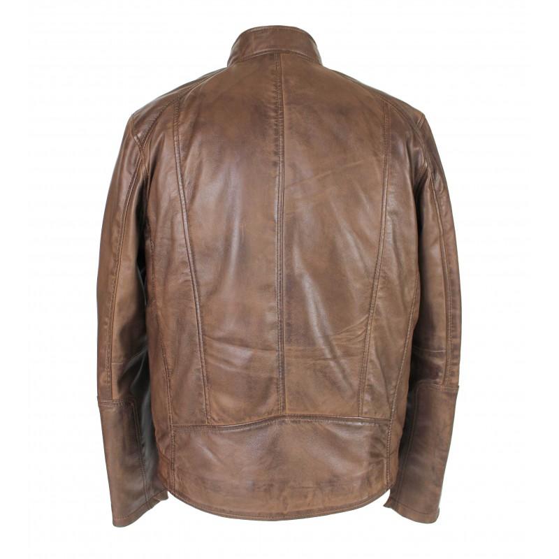 zerimar shoes Chaqueta de piel con cremallera ROCHA Rebajas baratas