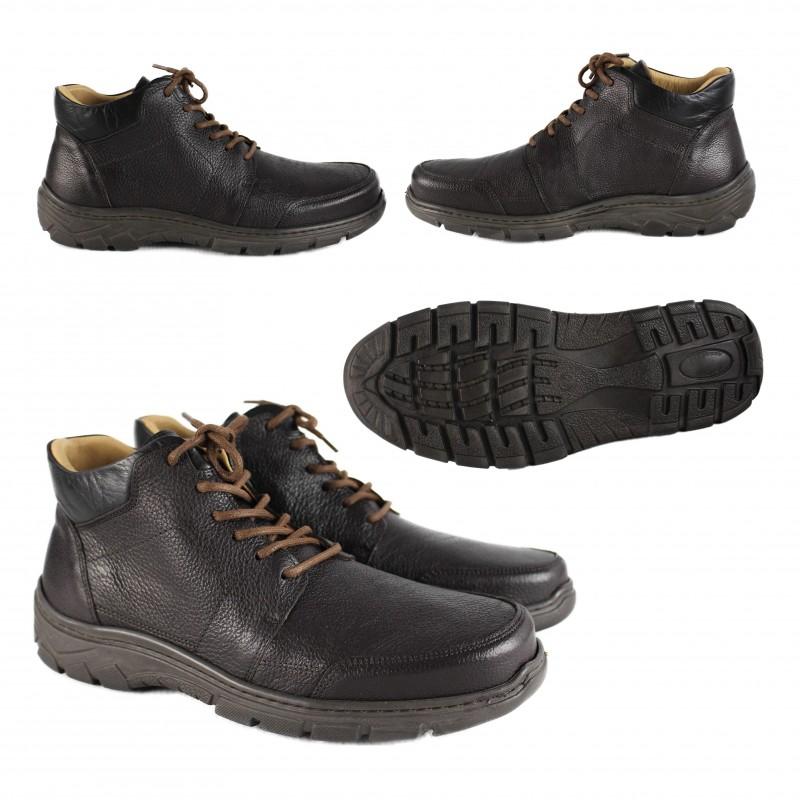 zerimar shoes Botín de cuero con cordones modelo SR Liquidación