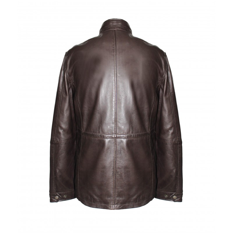zerimar shoes Chaqueta de piel con doble cierre y bolsillos modelo FISHER Rebajas top