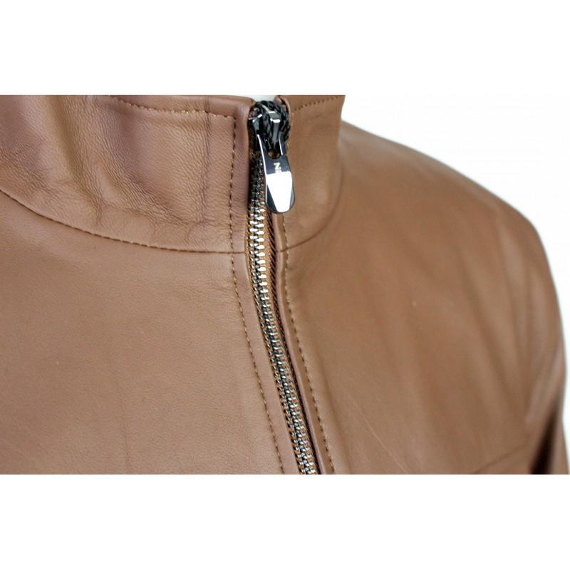 zerimar shoes Chaqueta de cuero con cremallera modelo PANPET Precio de fábrica