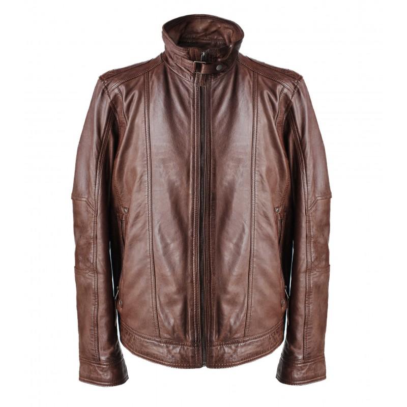 zerimar shoes Chaqueta de cuero con cremallera modelo SOGA Grandes descuentos