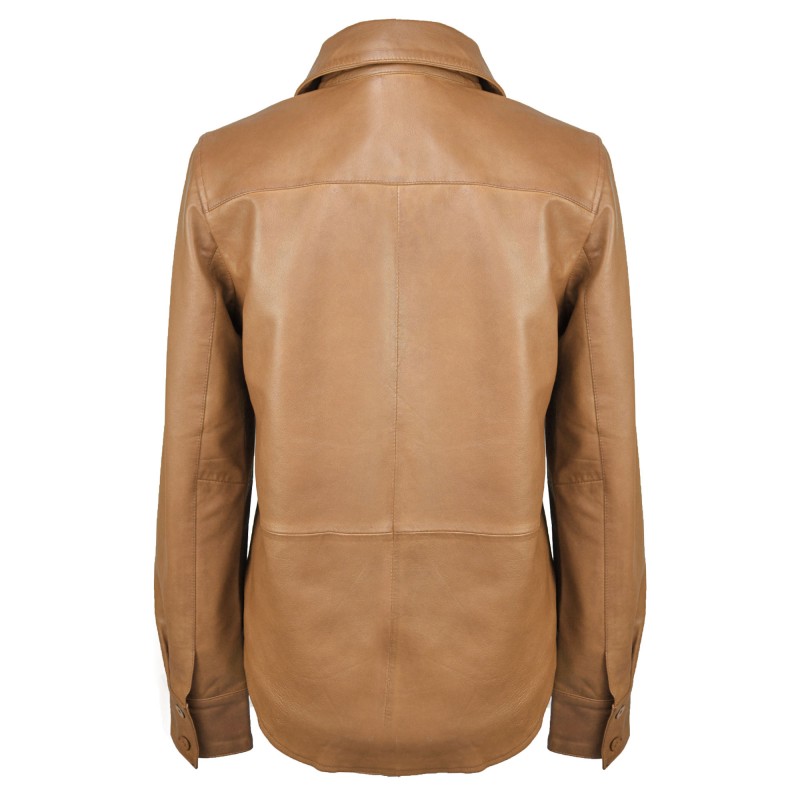 zerimar shoes Sobrecamisa de piel abotonada estilo 80s Ofertas especiales