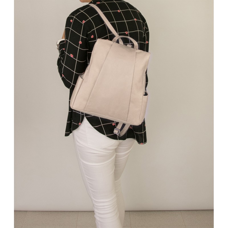 zerimar shoes Mochila de piel natural con cierre trasero antirrobo Precio ultrabajo