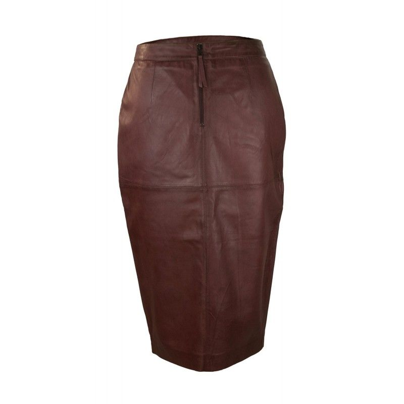 zerimar shoes Falda entubada de cuero midi Venta caliente