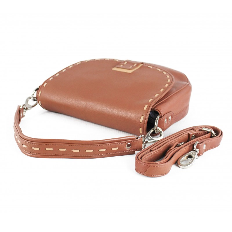 zerimar shoes Bolso de piel detalle beige con doble asa 23x6x23 cm Gran oferta