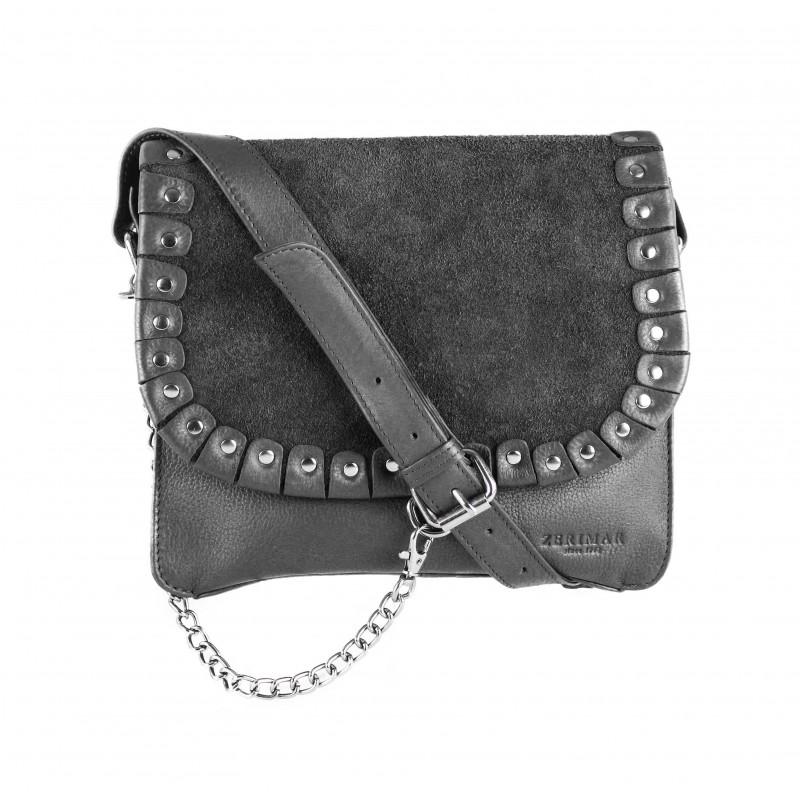 zerimar shoes Bolso bandolera de piel con tachuelas 24x8x20 cm Los más vendidos