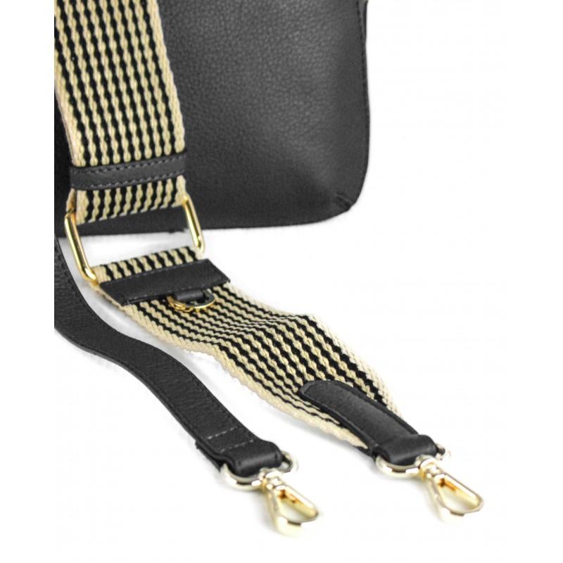 zerimar shoes Bolso de piel con doble cremallera 24x9x17 cm Descuento