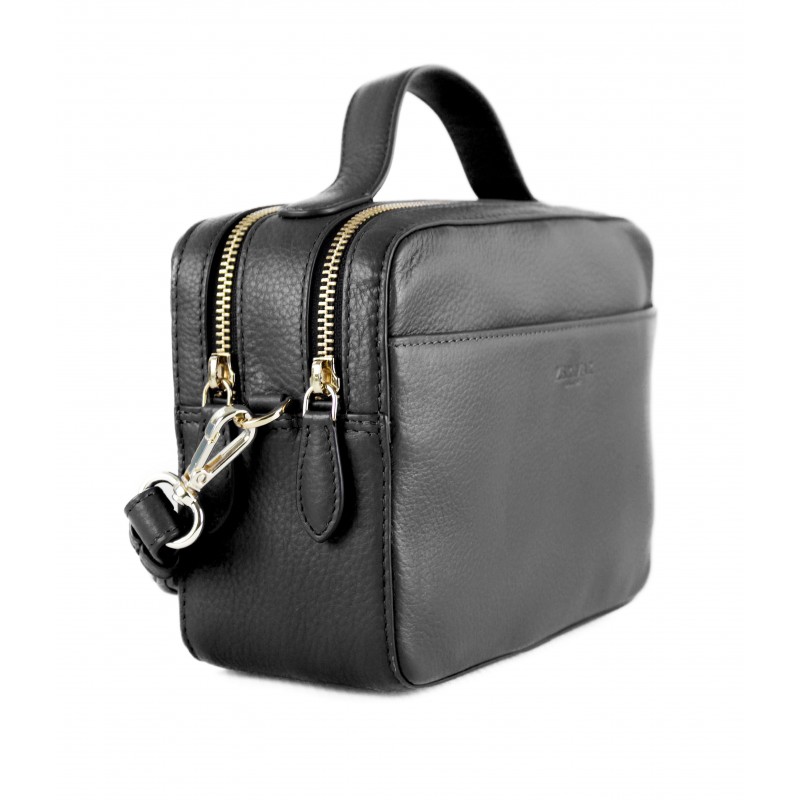 zerimar shoes Bolso de piel con doble cremallera 23x9x15 cm Tienda