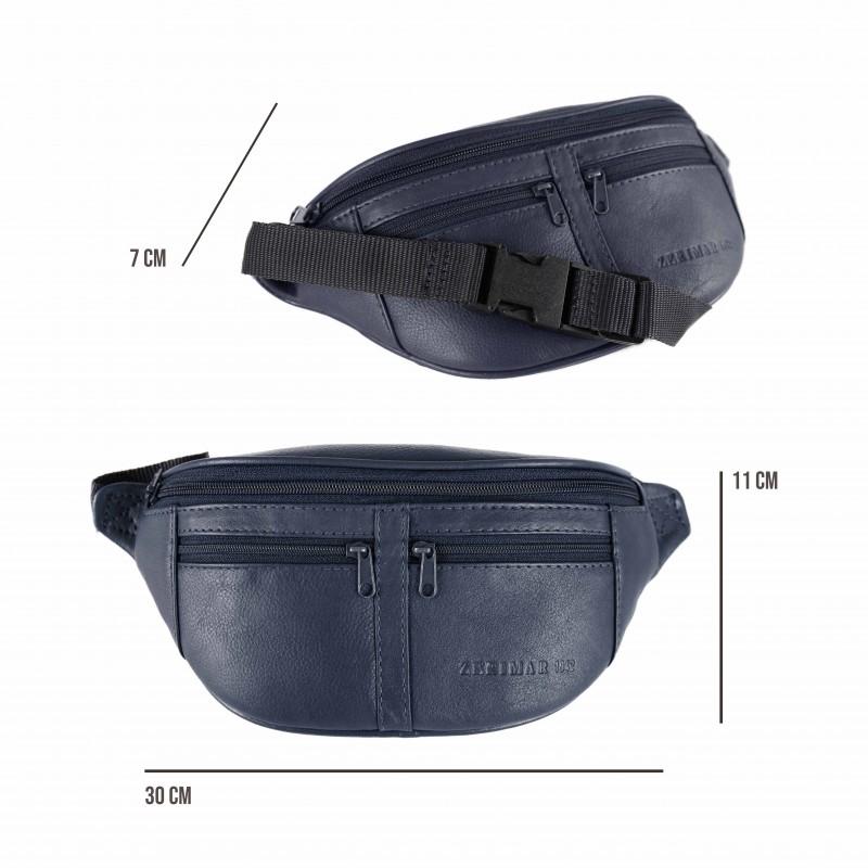 zerimar shoes Riñonera de piel con varios compartimentos 30x11x7 cm Mejor oferta
