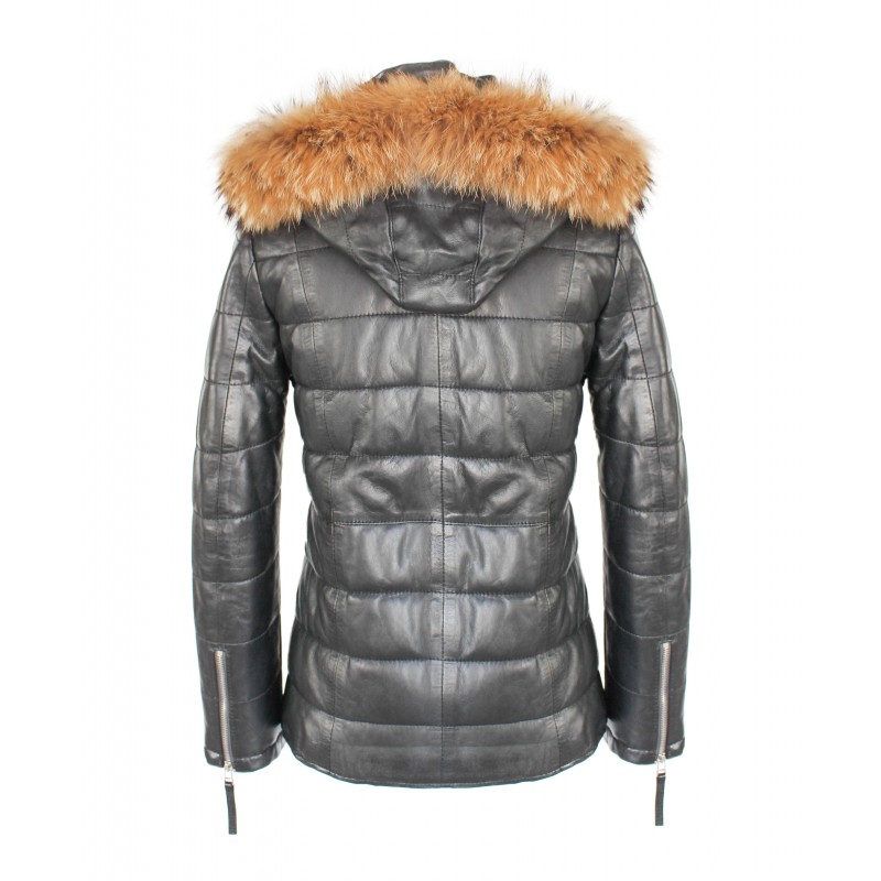 zerimar shoes Chaqueta de piel con capucha de racoon modelo ALMOND Envío gratis