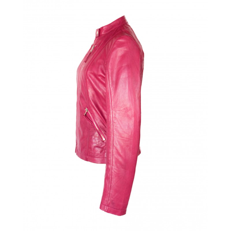 zerimar shoes Chaqueta de piel con laterales elásticos modelo OCHO Envío gratis