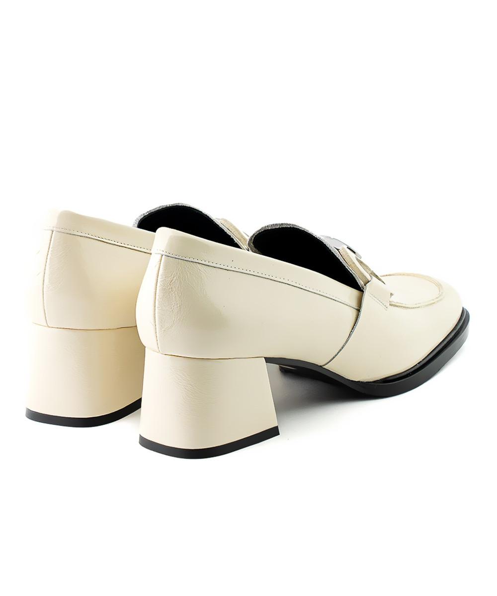 zinda Mocasín de piel crema con hebilla Rebajas