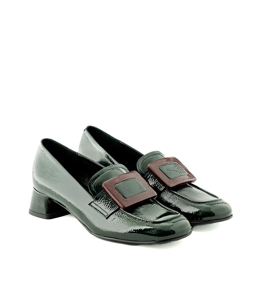zinda Mocasín de piel verde Ofertas