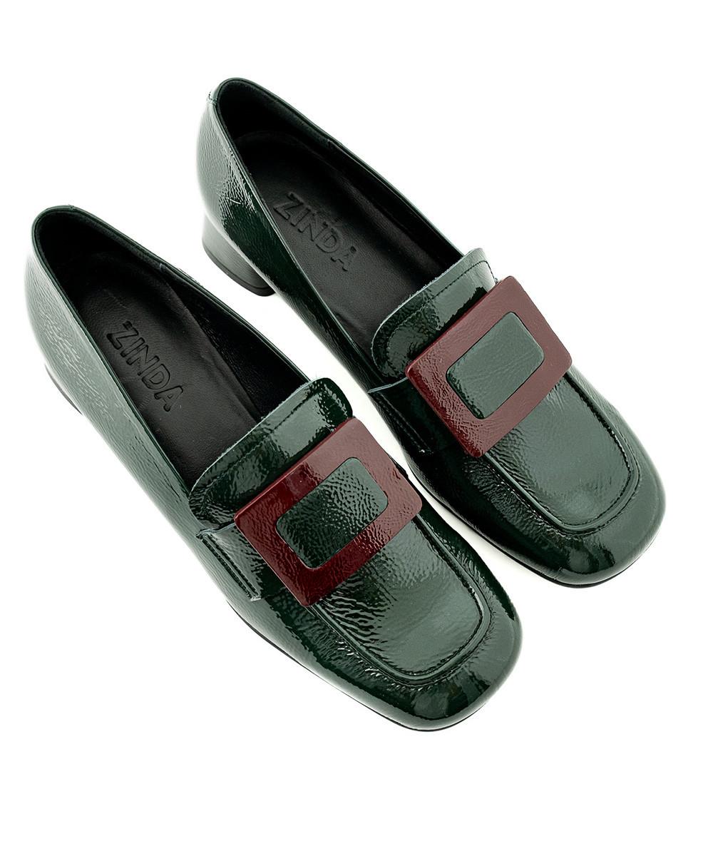 zinda Mocasín de piel verde Ofertas